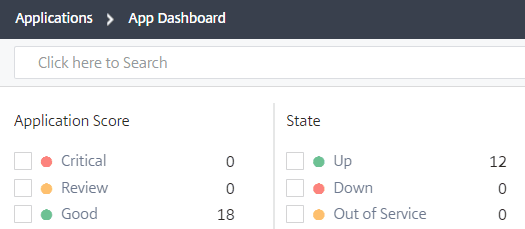 Citrix ADM App Dashboard